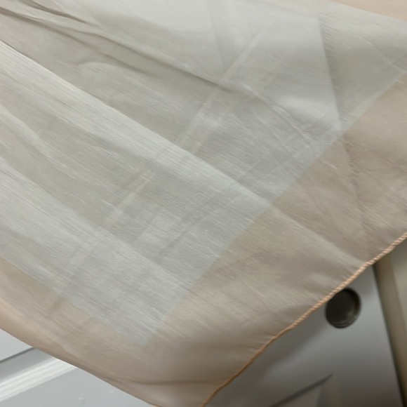 3 Spring Scarves.  Dark Orange/Light Orange.  Peach/Cream.  Yellow Floral. - Picture 3 of 8